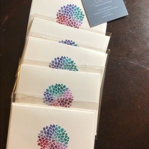 Handmade stamped greeting cards 5 per package. All cards have protective covers